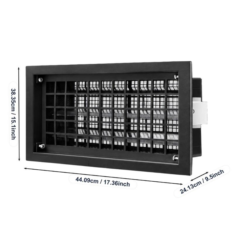 HVAC-Luftauslass, Wohnraum-Luftgitter mit Aluminiumteilen, Mechanische Temperaturregelung ohne Strom, Feines Siebpanel und geschichtete Innenstruktur