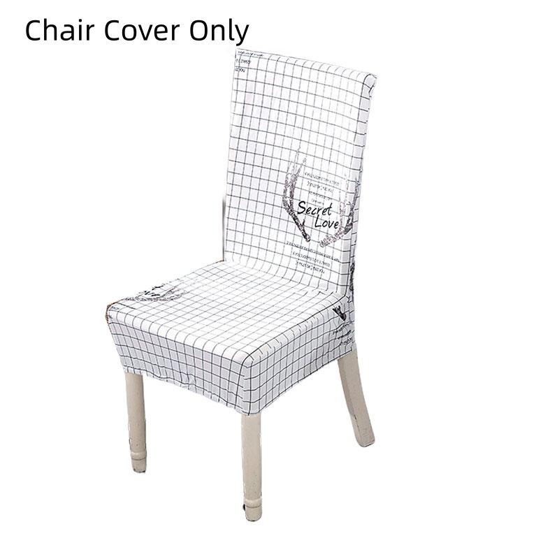 Abnehmbare Stuhlhussen mit Blumenmuster für Esszimmer, Stretch-Sitzbezüge, staubdicht, skandinavischer Stil, ideal für Hochzeiten