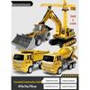 Construction Vehicle Toy Set: Digger, Excavator, Cement Mixer, Crane