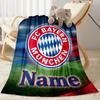 Bayern Munich Fan Gear Personalized Text Blanket Gift Customizable Blanket Warmthful Decor Throw For Office Picnics Chair Bedding All-Season Use