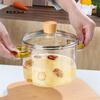 ZISIZ Glass Cooking Pot with Double Handles