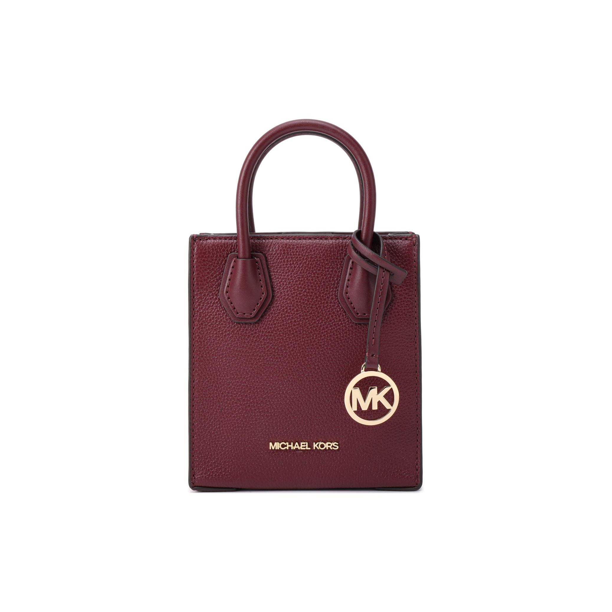 

Michael Kors MK Mercer Solid Color Vintage Commuter Letter Logo Leather Accordion Bag Mini Women Bags Purple Red 35S1GM9T0L-580 Basic Set (Bag+Dust Bag)