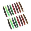 16pcs Soft Lure TPR Bite Resistant Hidden Hook Tip Built In Ringing Bead Soft Stick Baits Worms for