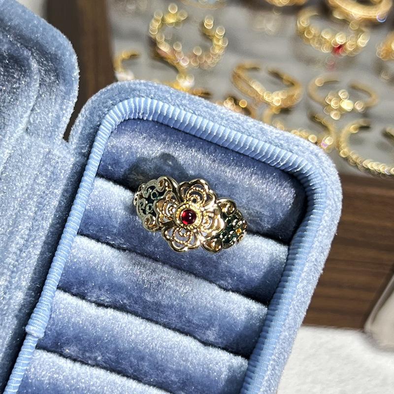 Temperament Versatile Color Butterfly Enamel Ring Women's New Light Luxury Retro Fashion Niche Design Fashion Ring