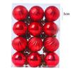 24pcs Creative Christmas Ball Set Delicate Hanging Ornament Crafts Christmas Tree Pendant  Gift