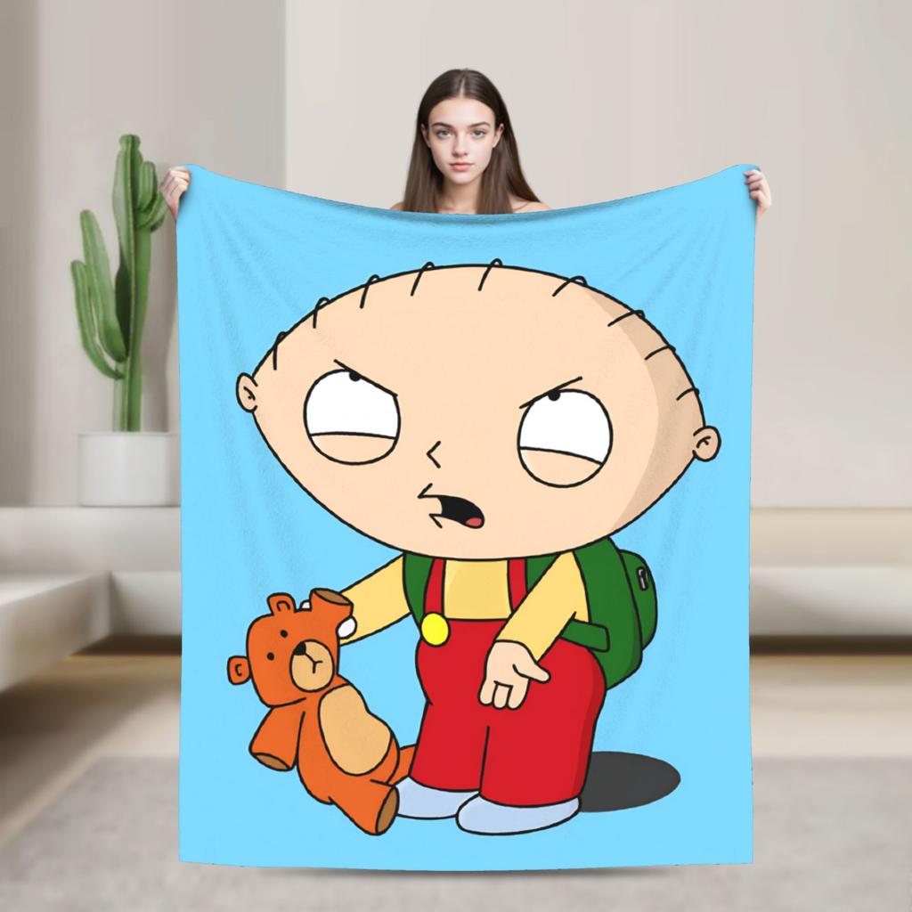 Rodiny Kreslený Peter Griffin Pánové Deku Super Měkká Zábavná Plyšová Přikrývka Na Cestování Kancelář Flanelová Přehoz Na Postel Pokrývka Postele