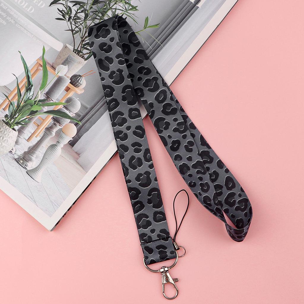 Leopard Prin Trendy Credential Holder Animal Lanyards for Key Neck Strap For Card Badge Gym Keychain Keyring Accessories Gift