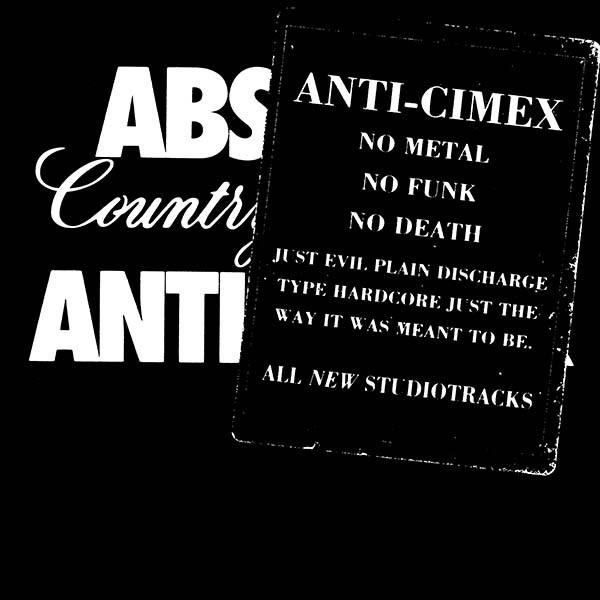 

CD ANTI CIMEX - Absolut Country Of Sweden CBR121 CBR Records 1990 Sweden Rock Used