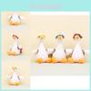 Schattige witte gans pluche sleutelhanger, cartoon eendje, rugzakhanger