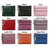 Durable PU Leather Money Coin Purse Waterproof with Key Ring Credit Card Holoder Wear-resistant Zipper Pocket Purse Maiden
