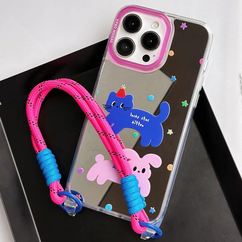 

Zhitai iPhone Case: Fits 14 Pro Max, 16 Pro Max, 15, 13, and 12, with Mirror and Lanyard Features iPhone 16 Pro