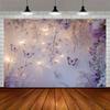2D Purple Butterfly Backdrop with Fairy Lights Background Cloth
