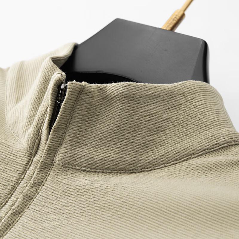 Men's Plus Size Half-Zip Stand Collar Sweatshirt