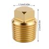 Marine Drain Replacement Part 1/2 in Pipe Thread Male Fitting, Metal 2 Pack with Wrench Flat Base for Water Tanks, Roller Openings, and Service Work