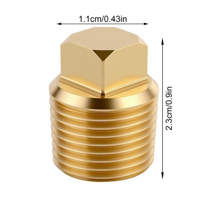 Marine Drain Replacement Part 1/2 in Pipe Thread Male Fitting, Metal 2 Pack with Wrench Flat Base for Water Tanks, Roller Openings, and Service Work