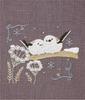 DMC Chicchi 12-Month Embroidery Kit of Forest Animals, Long-tailed Tit Huddled In a Winter Forest, Includes Instructions and Design, DMCJPT74J