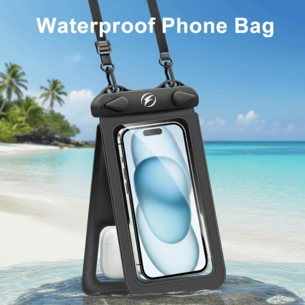Transparent Mobile Phone Waterproof Bag Double Pocket Waterproof Phone Pouch Boating