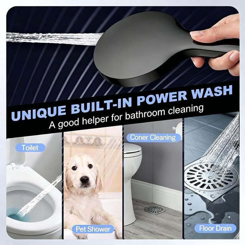 Complete Adjustable Shower Set, 8 Inch Ceiling Shower Head & 5.51 Inch Large Panel Handheld Shower, 8‑Mode Hand Shower With Spray Gun Function,