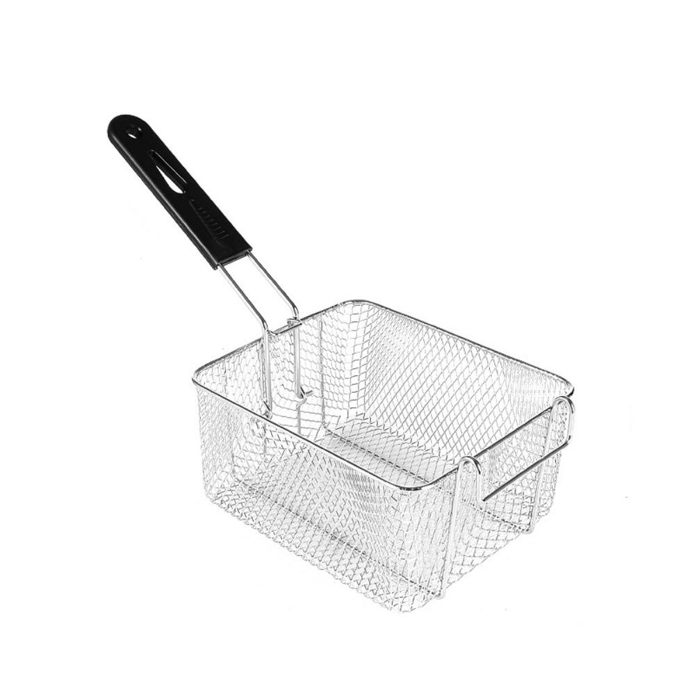 Nonstick Deep Fryer Stainless Steel Camp Food Container Portable Fryer Basket  Gathering
