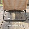 Poly Rattan Sun Lounger S-Shaped Garden Lounger with Cushion Breathable Seat Surface Steel Frame