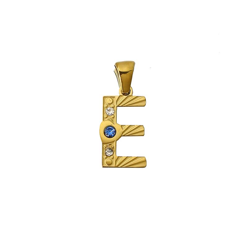26 Letter Pendant Necklace 18K Pendant Series Ring Gold Color Independent Station Necklace Accessories Jewelry