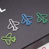 30Pcs Aircraft Modeling Paper Clip Metal Color Paper Clip Office Information File Classification Folder
