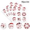 Halloween Theme Ghost Blood Handed Bat Pattern Envelope Label Set Stickers