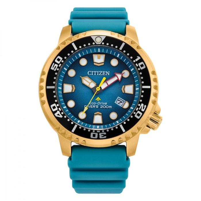 Citizen Men's Polyurethane Eco-Drive ProMaster Dive Watch, Turquoise Dial, Bn0162-02X