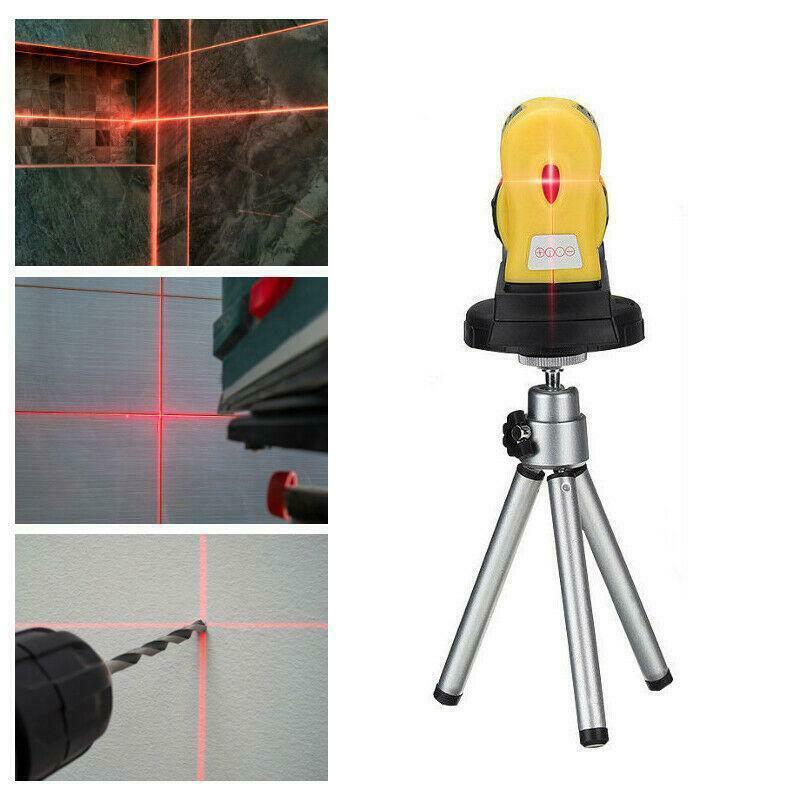 Laser Level 360° Fine Adjustable Infrared Cross 2 Lines Laser Leveler with Tripod