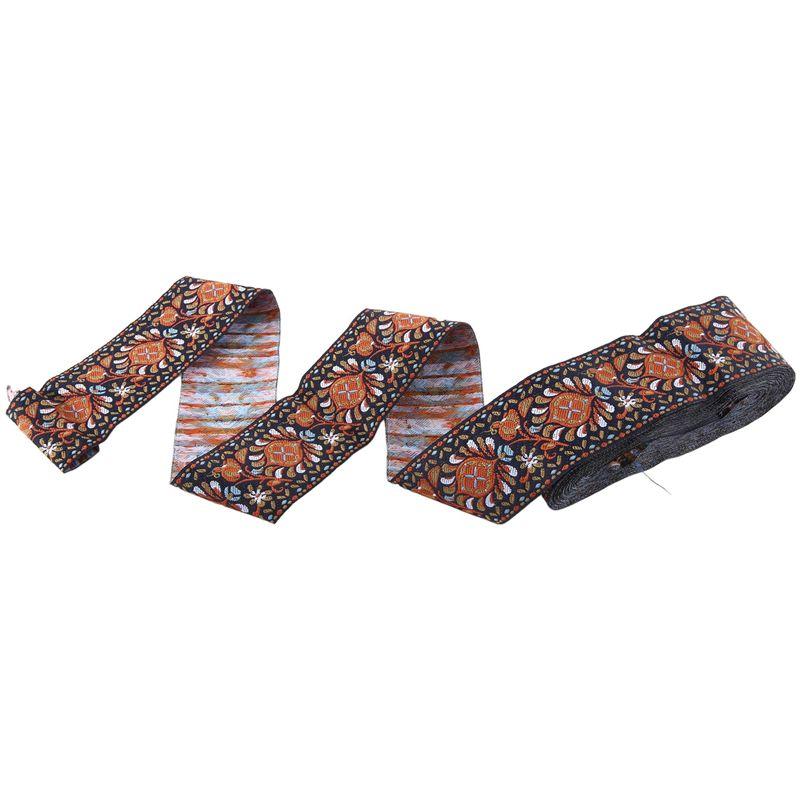 

ABUL-Floral Woven Fabric Tape Fit For Embellishment Craft DIY Clothing Accessories Decorations Style A