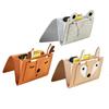 Felt Bedside Storage Bag Cartoon Bedside Organizer Sofa Bed Book Phone Remote Control Hanging Storage Bag Couch Holder Pocket