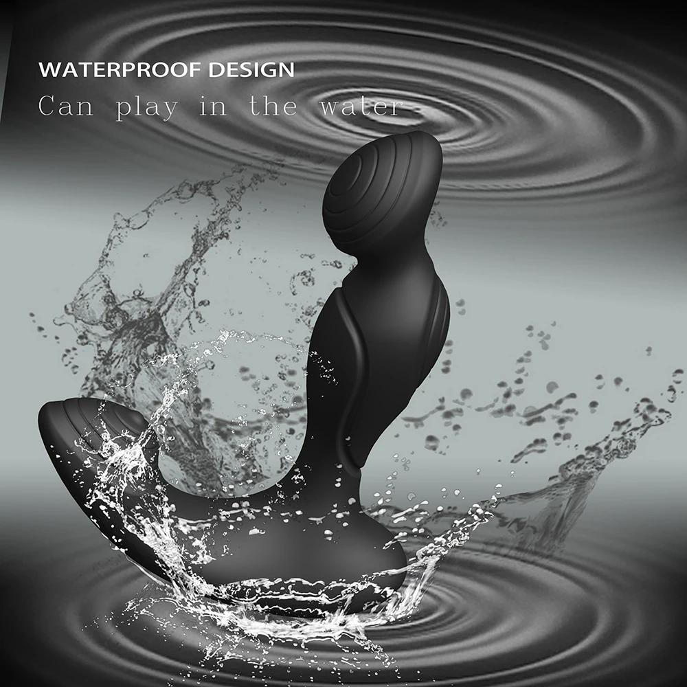 Powerful Male Prostate Massager Wireless Control Anal Plug Ring Delay Ejaculation Butt Plug Vibrator Sex Toy for Men Masturbator