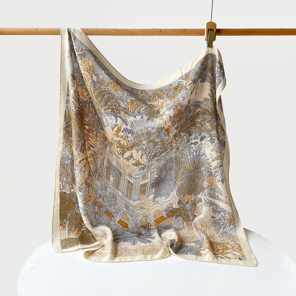 90 Classic Printed Scarves, Headscarves, Shawls and Handkerchiefs for Women 90*90cm