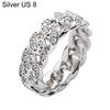 Twisted Ring Creative Cubic Jewelry Ring Finger Zirconia Ring for Gift