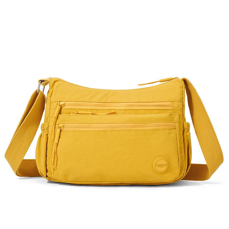 Damska torba na ramię/crossbody, mała kwadratowa, dużej pojemności, z wieloma kieszeniami, w jednolitym kolorze