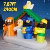 7.87FT Outdoor Inflatable Toy Nativity Angel Wise Men Holiday Gift Xmas Yard Decorations Christmas Home Supplies Ornaments