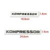 3D ABS Kompressor Letters Car Rear Trunk Fender Emblem Badge Car Sticker Decals For Mercedes C230 C200 C180 SLK CLK 200k SL CLS