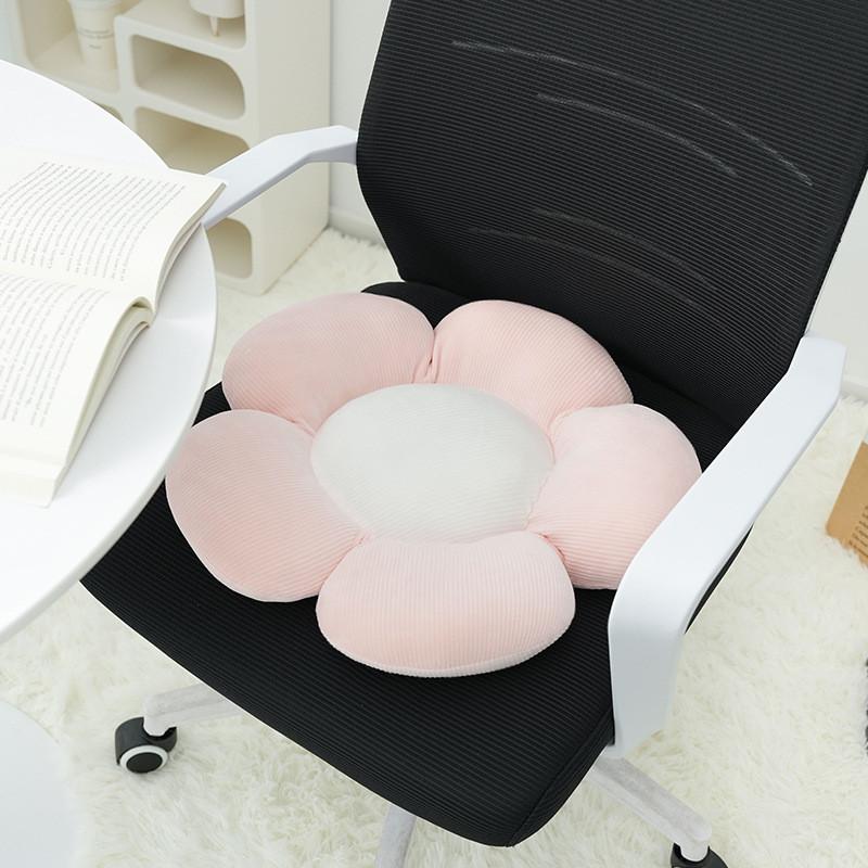Modern Minimalist Flower Pattern Plush Cushion For Living Room Decor And Bedside Comfort