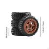4 Pieces Wheels and Tires 2.7x1inch Replacement for 1/18 2S 223S RC Crawler Lightweight