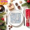 20pcs Disposable Napkins with Santa Claus Pattern Print for Wedding,Parties,and Daily Use for Thanksgiving Fall Christmas Table Decoration