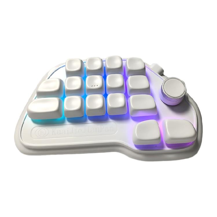

17 Key Mechanical Numpad with Hot Swappable Design RGBs Backlit PBT Keycaps and VIA Programmable USB Connection for Laptop PC білий
