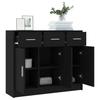 VidaXL Buffet noir 91x28x75 cm bois d'ingénierie 823009