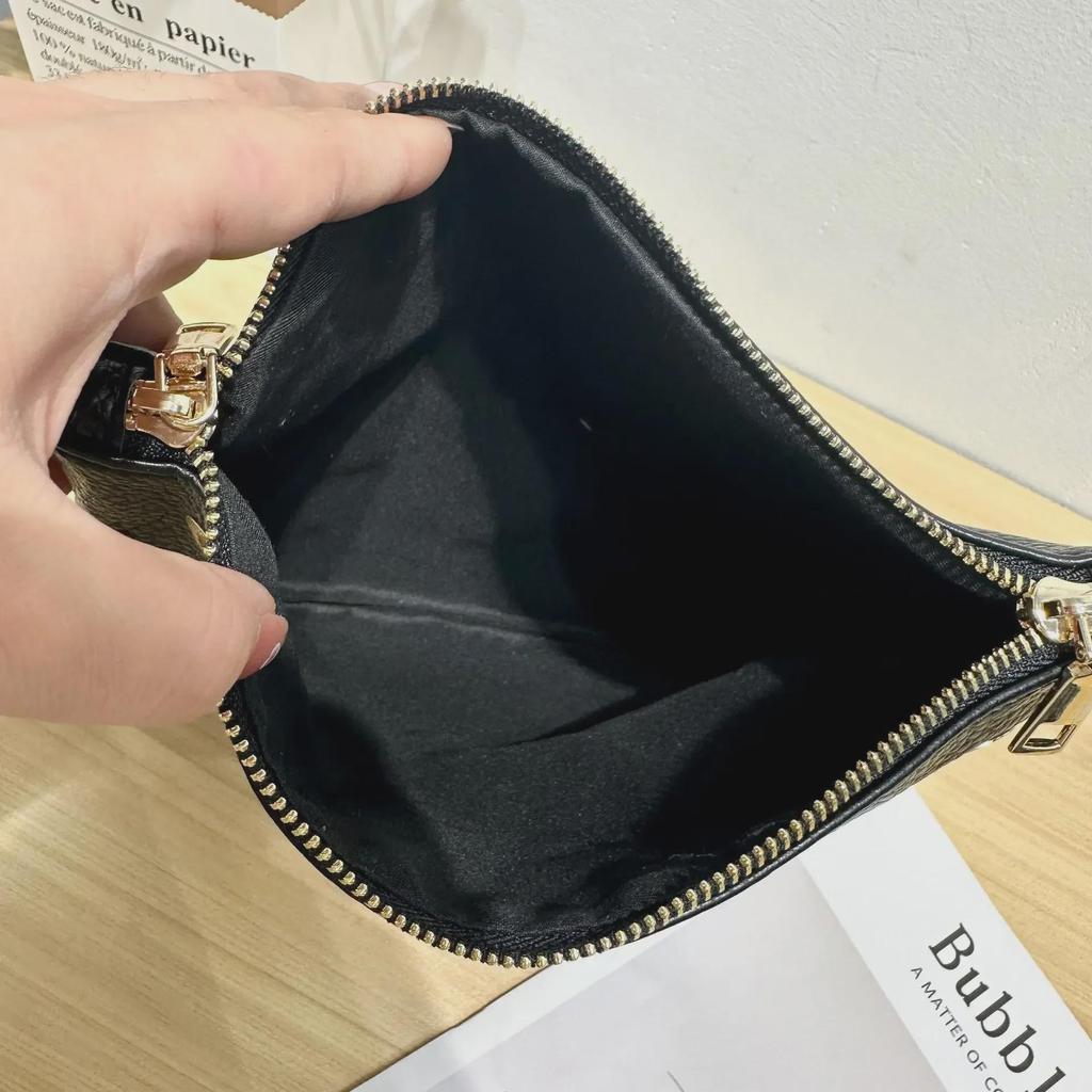 Trendige Umhänge-Schultertasche mit Litschi-Muster - Schlichtes, vielseitiges Design