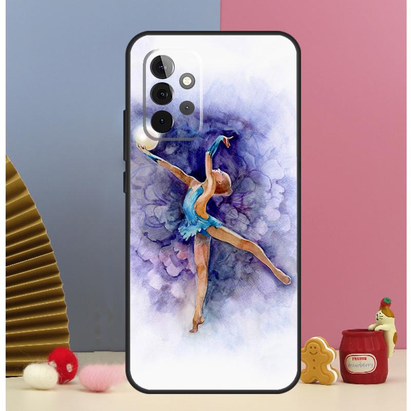 Gymnastics Oil Painting Phone Case For Samsung Galaxy A12 A32 A52 A14 A24 A34 A54 A53 A33 A13 A15 A25 A71 A51 Cover