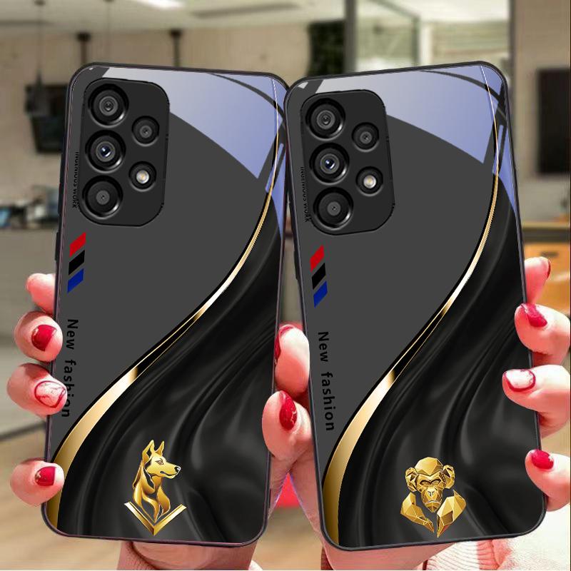 Starlight Zodiac For Samsung Galaxy S10 20 Plus 21 FE 22 23 24 FE 25 Ultra Black Tempered Glass Phone Case Hard Shell