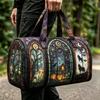 3D Gothic Buntglasdruck Halloween Sporttasche - Multifunktionale Reisetasche