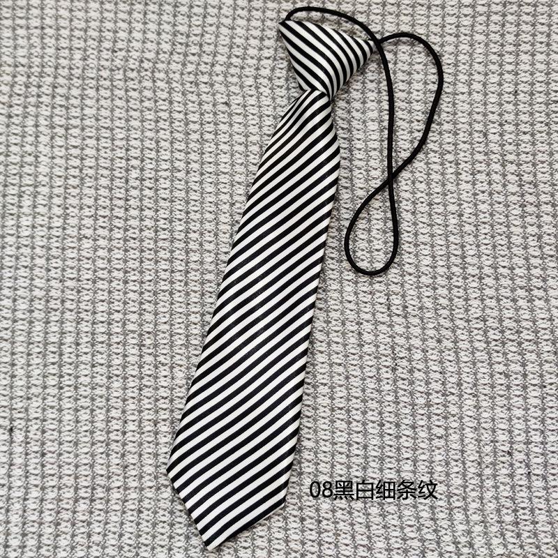 Kinder Erwachsene Glänzender Satin Bedruckt Gestreift Gepunktet Krawatte ohne Knoten zum Überziehen Festival Foto-Requisiten Tide