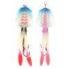Fishing Squid Lure Octopus UV Luminous Squid Jigs with Hook Fishing Wobbler Bait Soft LurePink Blue