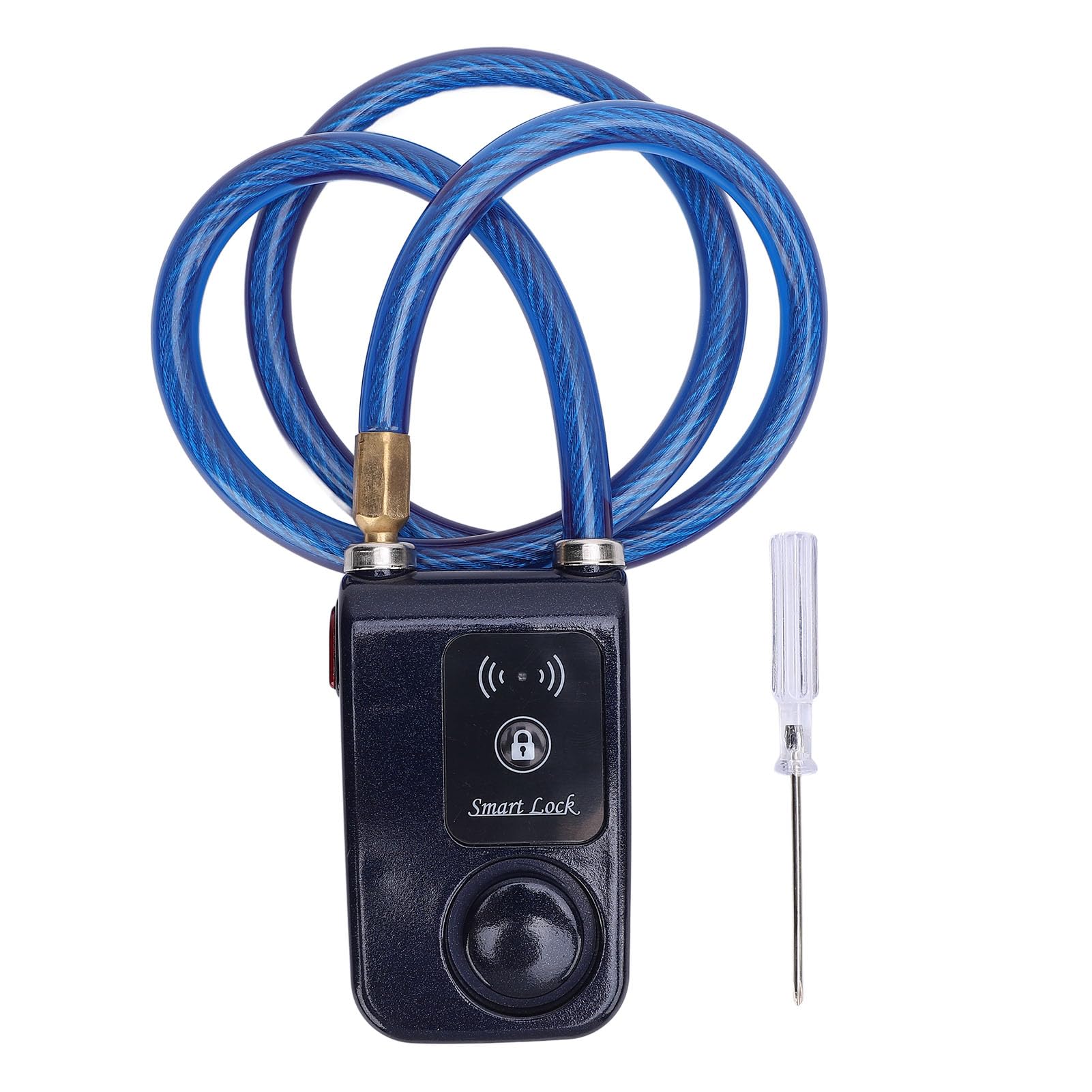 

Bluetooth Bike Keyless Smart Lock with Phone App IP44 Lock for and Gates Lock, Control, Waterproof, 110dB+ Alarm, Anti-Theft Motorcycles, Bicycles, синий