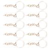 10pcs DIY Key Ring with Chain Portable Metal Key Chain Eye Screw Jewelry Pendant AccessoryGold 28mm